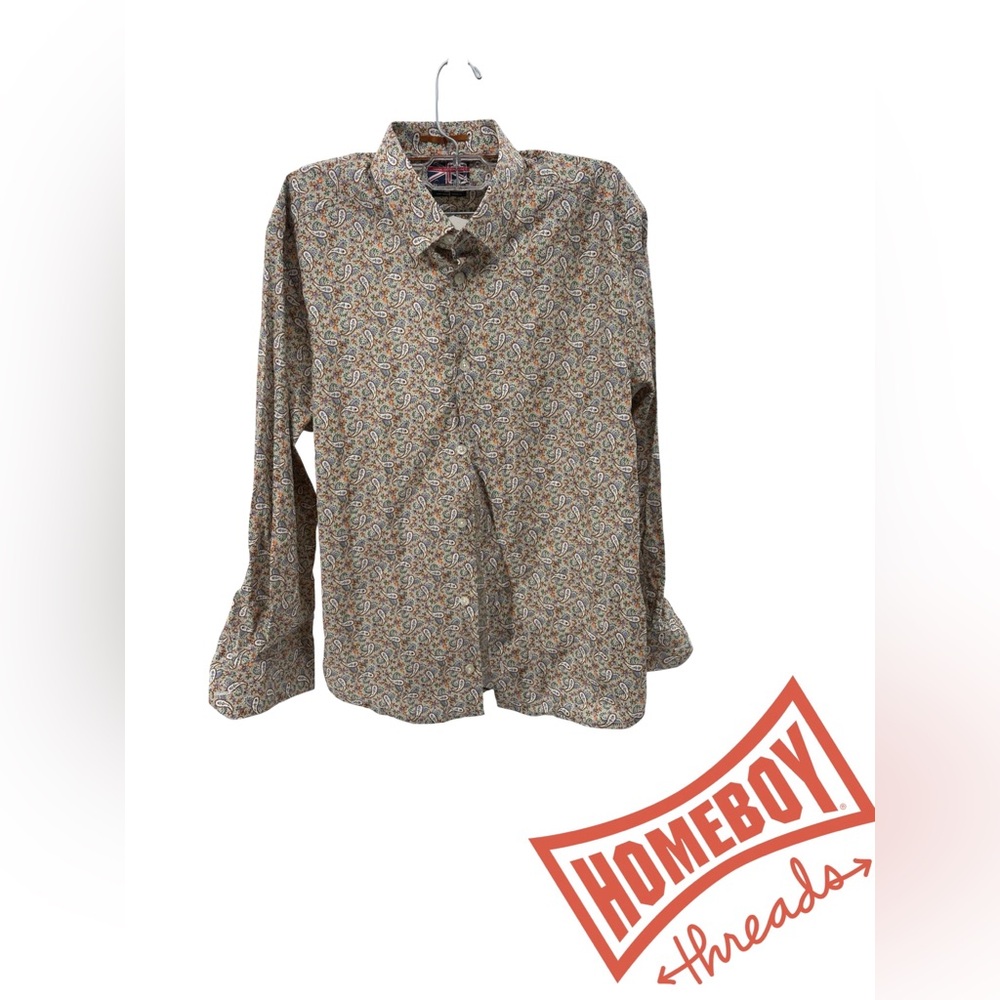 Soul Of London Men's Floral Shirt‎ - Brown